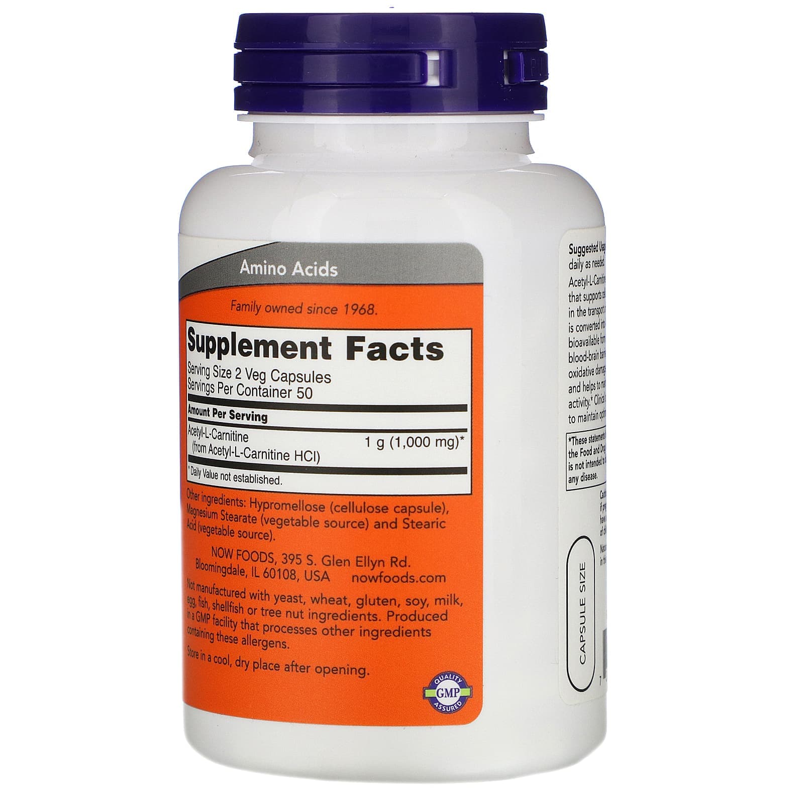 NOW Foods NOW Acetyl-L-Carnitine 500mg
