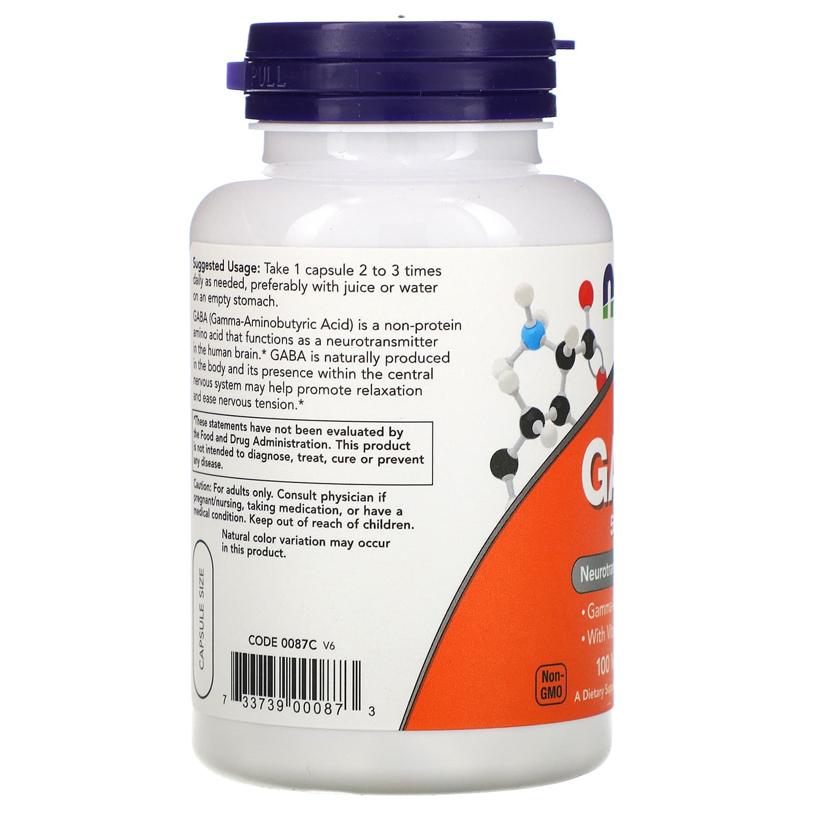 NOW Foods NOW GABA 500mg