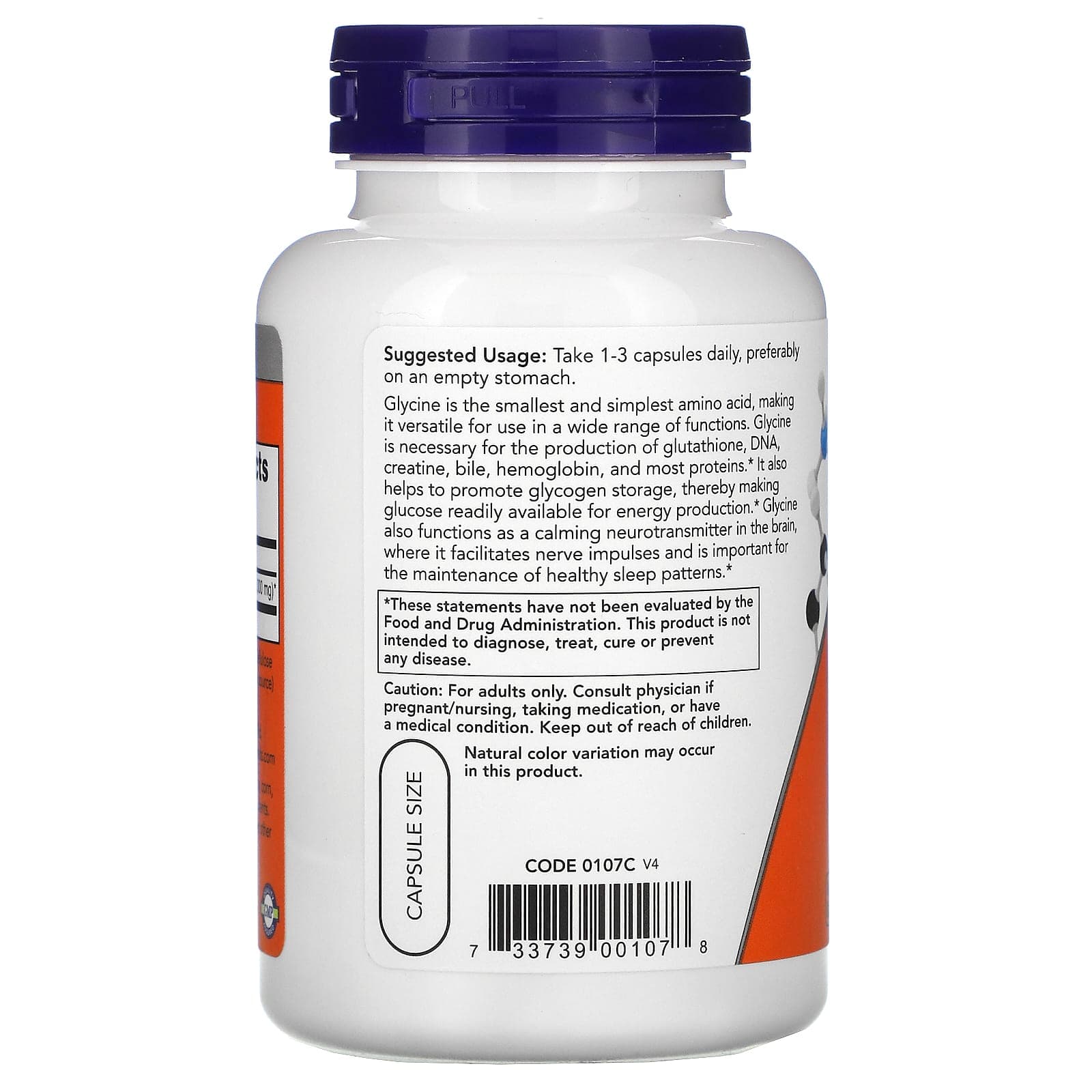 NOW Foods NOW Glycine 1000mg