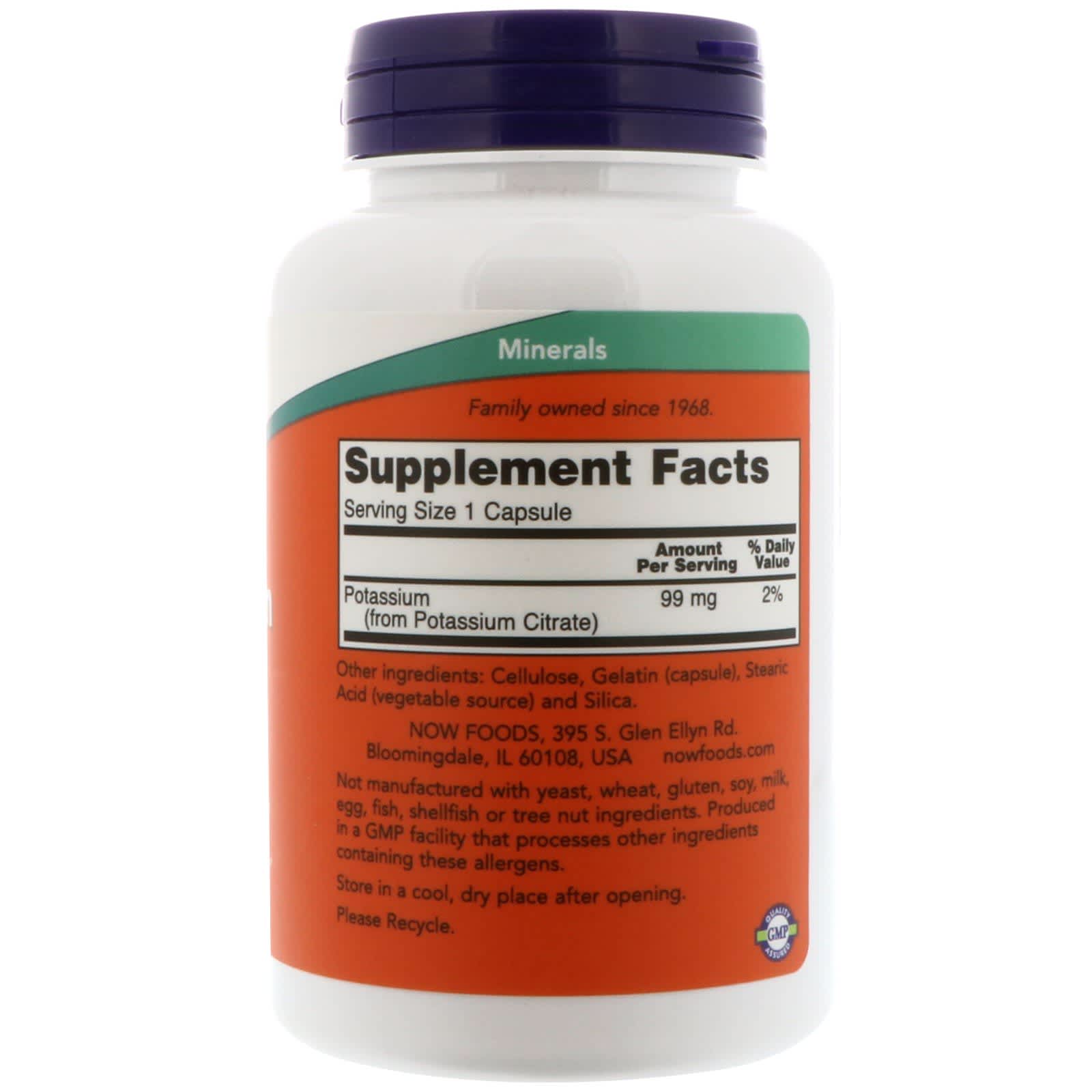 NOW Foods NOW Potassium Citrate 99mg