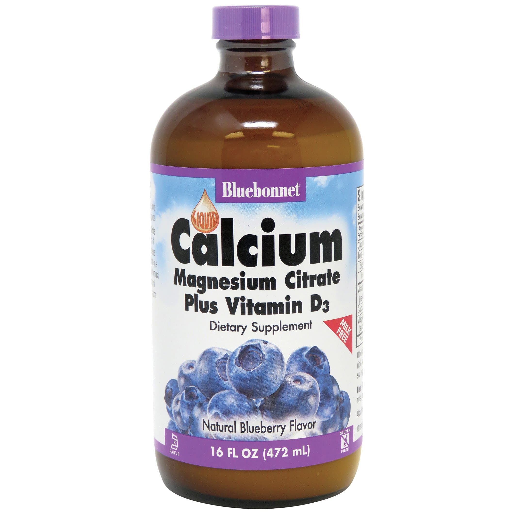 Bluebonnet Liquid Calcium Magnesium Citrate Plus D3