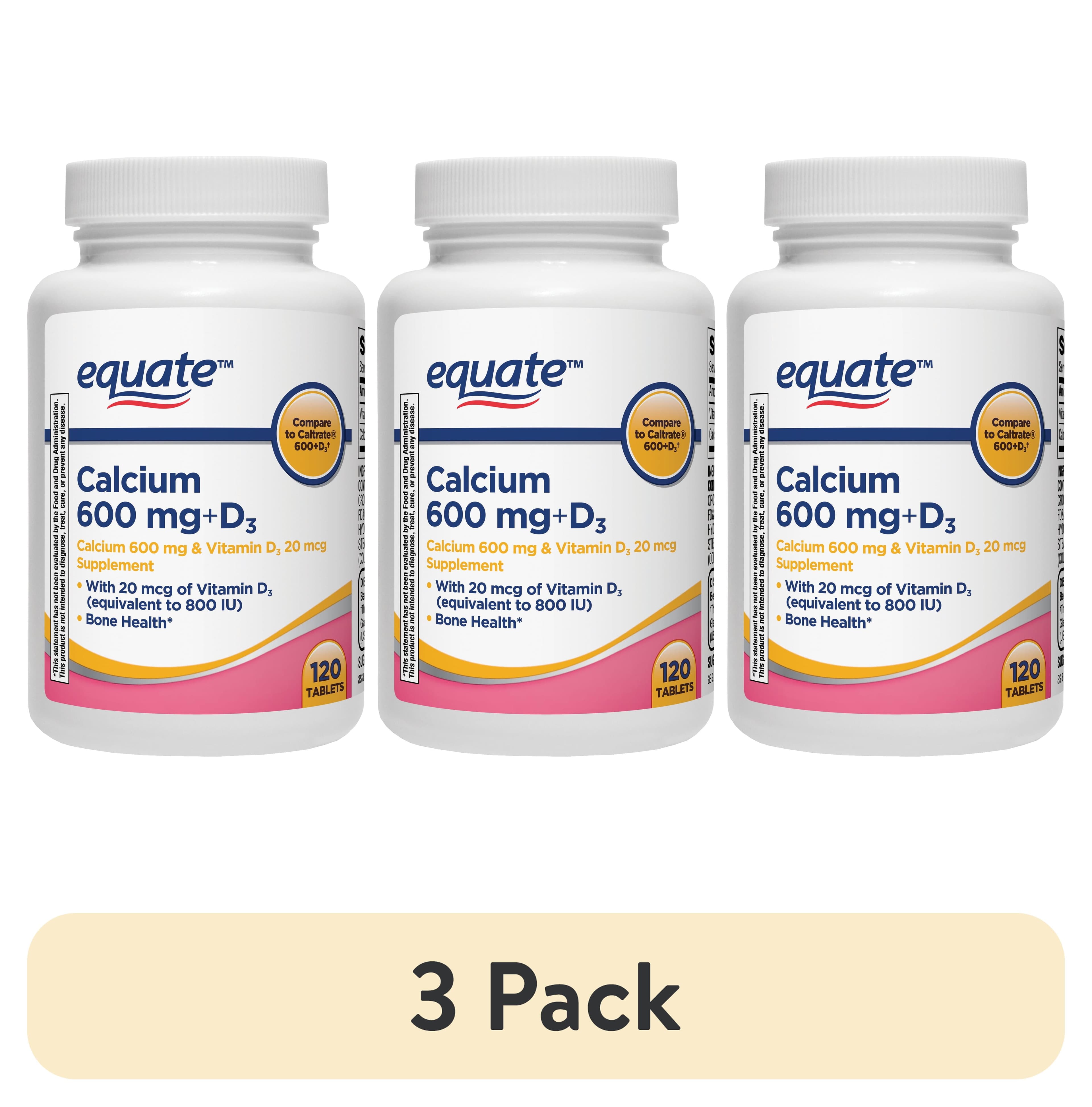 Equate Calcium 600mg + D3