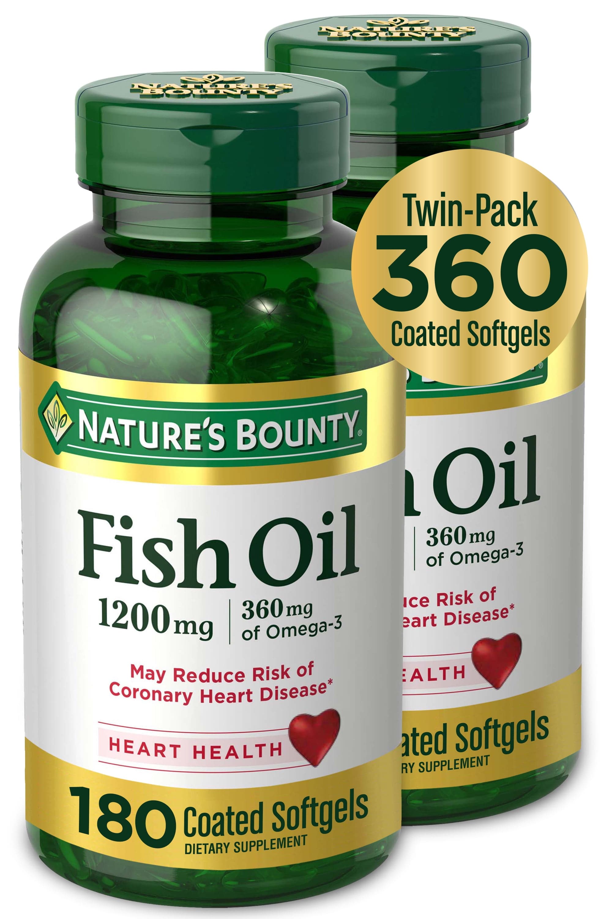 Nature's Bounty Fish Oil 1200mg 360mg Omega-3