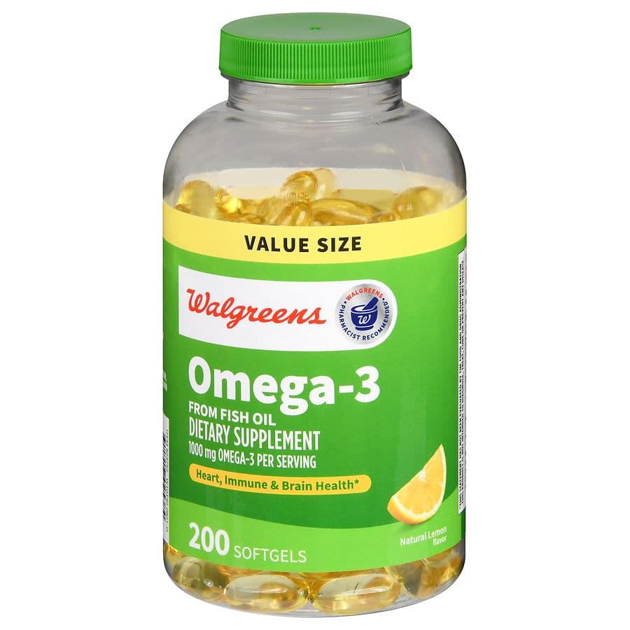 Walgreens Finest Nutrition Omega-3 Fish Oil 1000mg